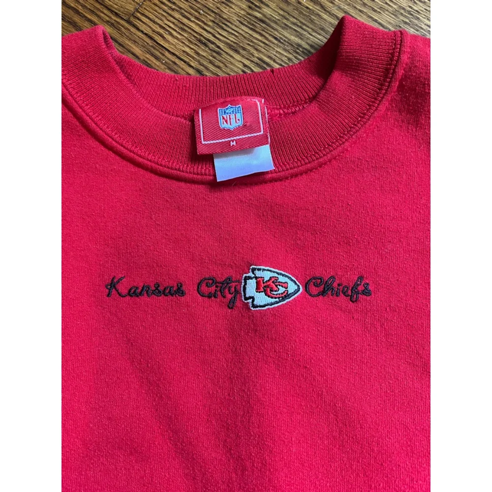 Women’s VINTAGE NFL Kansas City Chiefs Sweatshirt Size M Red - Picture 2 of 2